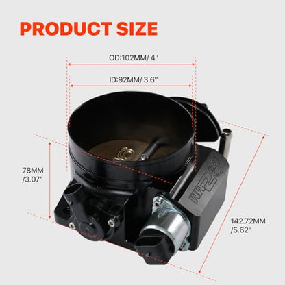 92mm Throttle Body Assembly with TPS IAC - color: black, size: 92mm with TPS IAC