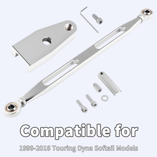 Twin Cam Ez Shift +Shift Linkage Kit for Harley 1999-2016 Touring Dyna Softail Models,Chrome - color: Chrome, style: 2pc for Twin Cam
