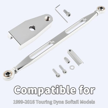 Twin Cam Ez Shift +Shift Linkage Kit for Harley 1999-2016 Touring Dyna Softail Models,Chrome - color: Chrome, style: 2pc for Twin Cam