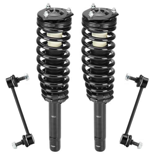 Front Strut Assembly & Sway Bar Links for 2010-2012 Ford Fusion 2.5L, 10-11 Mercury Milan, Shock Absorbers Replace 272596 4PCS - size: Front (10-12 FUSION/10-11 MILAN)
