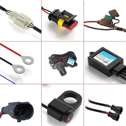 Wiring Harness Switch Kit for Motorcycle LED Light,with 3 Models:Always On/Strobe/Left and Right Flashing,by Upgrade IC Intelligent Control Motorcycle Driving Lights Switch