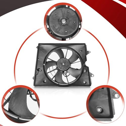 Partsflow Engine Cooling Fan Assembly Compatible with 2018-2023 Honda Odyssey V6 3.5L 190155MRA01 - color: For Honda Odyssey