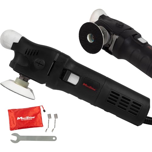 Maxshine M550 Rotary Polisher – 550W Compact Car Buffer with 3” Backing Plate, 5/8” Thread & 6-Speed Control – Auto Detailing Tool for Cars, Trucks, SUVs & Boats, Paint Correction & Swirl Removal - color: 3" Rotary