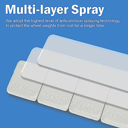 1/4oz Adhesive Stick on Wheel Weights 715pcs, Gray - color: Silver-2