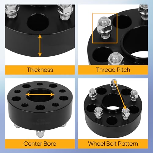 OCPTY 5x120 Wheel Spacers 2" for Chevrolet Corvette 2020-2023 Bore 66.9mm - size: 2 inch