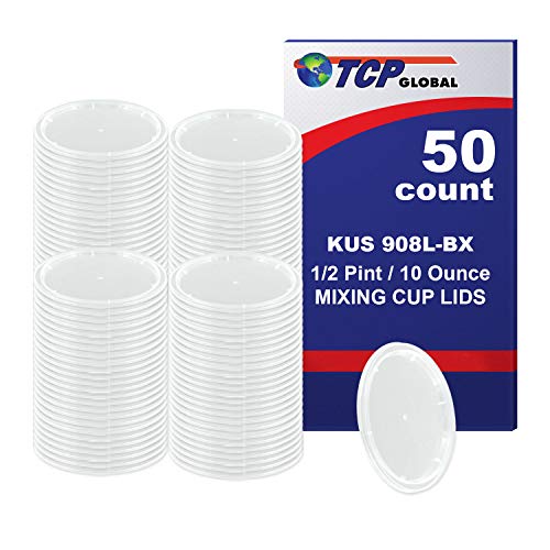 Custom Shop Paint Mixing Cup Lids Only, Box of 50, 1/2 Pint Size,Lids Only - color: Lids - Box of 50 Lids