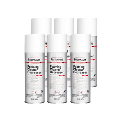 Rust-Oleum Professional Cleaners Foaming Cleaner Degreaser | 20oz Aerosol Can | Professional Strength | 6 Pack - size: 20 Ounce (Pack of 6)