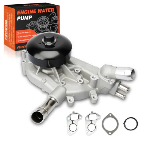 AW5104 Engine Water Pump w/Thermostat Gasket for Chevy Silverado - size: 99-06 Silverado/Sierra