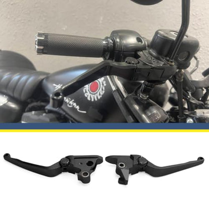 Motorcycle Levers Brake Clutch Handle Lever Adjustable Fit for Harley 2015-2024 Softail Fat Boy FLSB Street Bob FXBB Breakout FXLRS Fat Bob Low Rider FXLR Softail Slim FLHSC 114 (Long, Black) - color: Black, style: Long