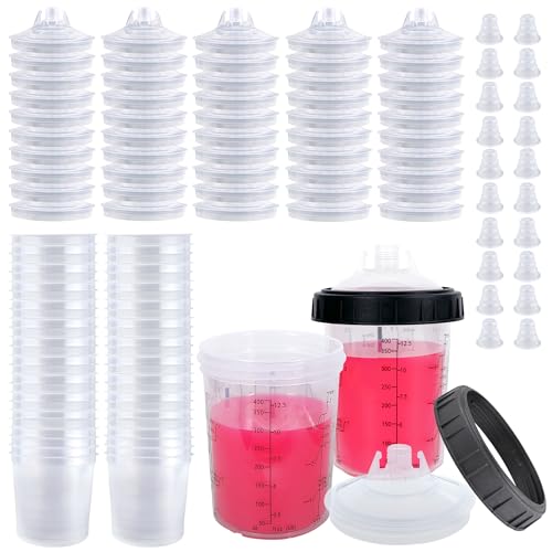 Disposable Paint Gun Cups for Spray Gun, 13oz(400ML) 50 Liners Kit - size: 13 ounce