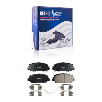 Detroit Axle - 10pc Brake Kit for Acura 2013-2018 RDX Rotors and Brake Pads - size: 10PR53181/KIT