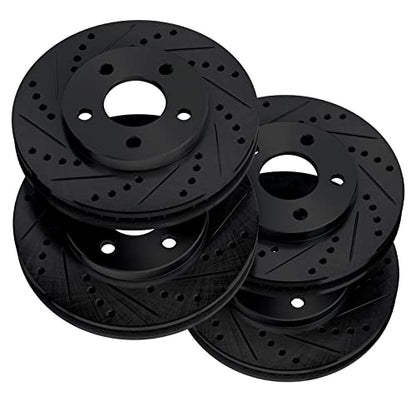 Power Sport Front and Rear Brake Rotors Fits 2003-2005 Mercedes-Benz C240