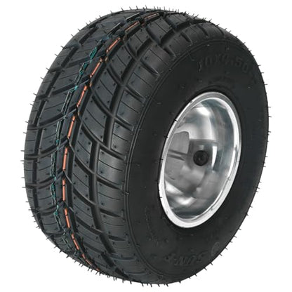 2pcs Front 5in Rain Road Tires, 10x4.50-5 10x4.50x5 Go Kart Tires and Rims for Racing Kart Quad Drifting Mini Bikes (Offset: 32mm) - size: 2 tire