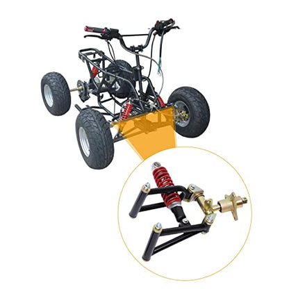 11 Inch Front Suspension Shock Swing Arm Kit for ATV Quad Bike Go Kart Buggy, Upper and Lower Steering Knuckle Spindle Full Replacement DIY Off-Road Upgrade