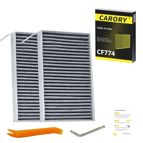 2PCS Cabin Air Filter with Activated Carbon for Tesla Model 3 (2017-2026), Model Y (2020-2026), OE# 1107681-00-A, CF12774, XC11952C, CF774 - size: 5.6" x 9.4" x 1.2"