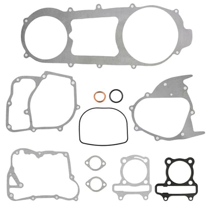 Mokuo GY6 200cc 170CC Complete Long Case Engine Gasket Kit Compatible with Chinese GY6 4-Stroke 152QMI 157QMJ Engine Scooter Moped ATV Go Kart,61mm Cylinder Gasket