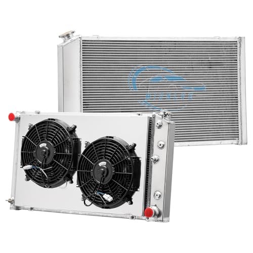 3 Row Core Radiator Shroud fan for 1973-1990 Chevy Caprice C10 C20 C30 K10 K20 K30 Suburban El Camino Malibu GMC Buick Oldsmobile Cadillac Plymouth Aluminum Radiators #CC161