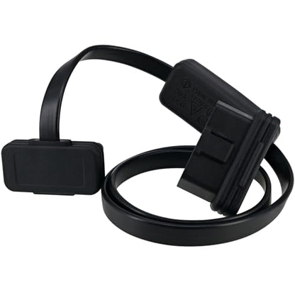 Yeebline OBDII 16 Pin Extension Cable with Switch, 0.6M/2Ft OBD-II OBD2 90 Degree Right Angle 16 Pin Auto Car Male to Female Flat Cord Diagnostic Extender Adapter
