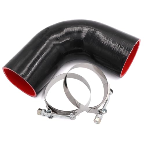 90 Degree Elbow 3 inch Silicone Coupler Intercooler Hose 4-Ply - size: ID 3"