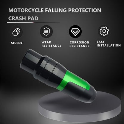 Motorcycle Frame Sliders Rear Crash Bar Falling Protector Green - color: Green