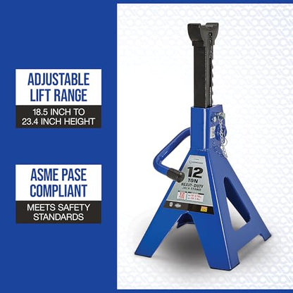 Strongway Double-Locking 12-Ton Jack Stands, 24,000-Lb., Pair - style: 12 Ton
