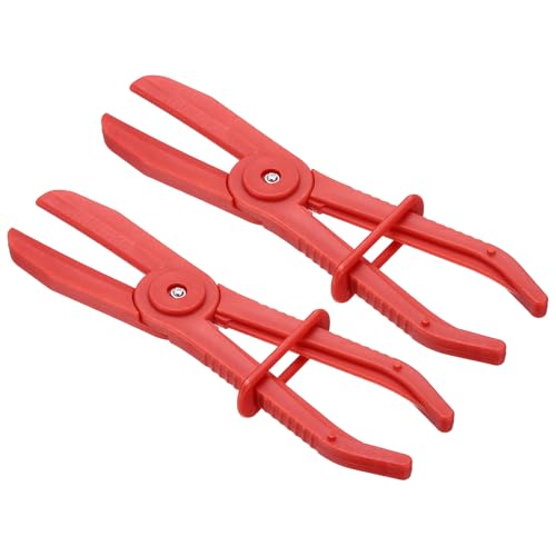 HARFINGTON 2pcs 10" Hose Pinch Pliers Plastic Hose Multi-Functional Red - size: 10 Inch