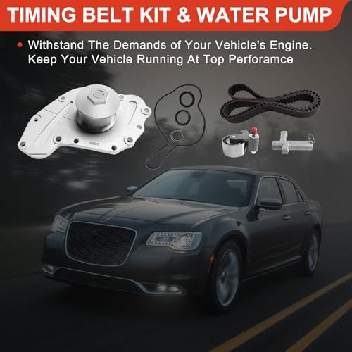 Engine Timing Belt Kit with Water Pump Compatible with Dodge/Chrysler - size: ZSD-003