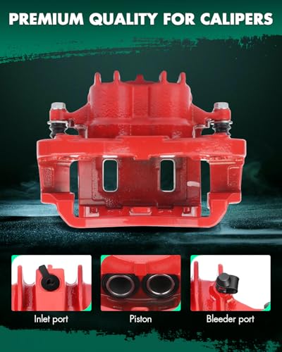 SCITOO - Rear Disc Brake Caliper Assembly w/Bracket For Ford - size: Rear Driver[18-B4752]Red
