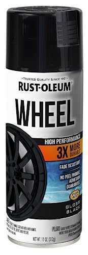 Rust-Oleum High Performance Wheel Spray Paint, Gloss Black - color: Gloss Black, size: 11 Ounce (Pack of 1)