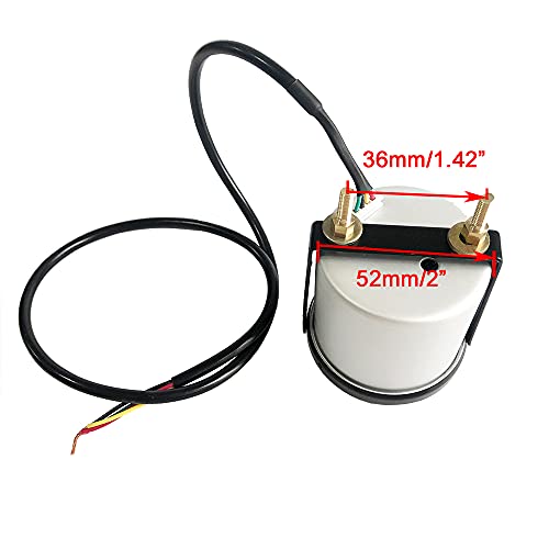 2" Oil Temp Gauge 7 Color Tinted 52mm Temperature Meter 100-300℉ Fahrenheit Includes Electronic Thread 1/8 NPT Sensor