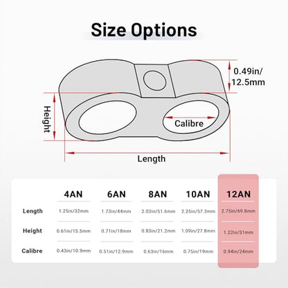 EVIL ENERGY 12AN Hose Separator Clamp AN12 Fuel Line Mounting Clamp 4PCS - size: AN12