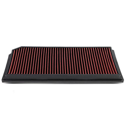 DNA Motoring AFPN-005-RD Washable Drop In Panel Air Filter Enhance Engine Performance [Compatible with 6-11 A3 Turbo / 08-09 TT / 06-08 GTI Jetta Passat / 12-13 Golf / 07-09 EOS 2.0 Turbo] - style: 06-11 A3 Red