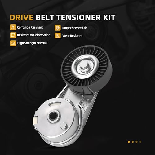 Serpentine Drive Belt Tensioner Kit for Chevrolet Cobalt/Equinox 2004-2017 - size: 2001-2017 for Ion/Equinox/Cobalt