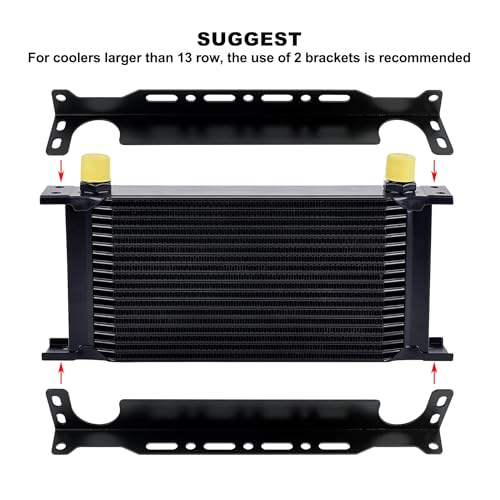 EVIL ENERGY Oil Cooler Mounting Bracket Kit 330mm / 13 inch Aluminum Alloy - size: 330mm
