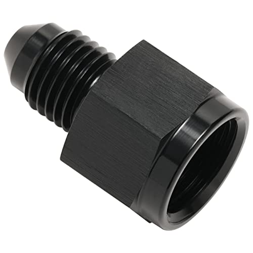 6AN Female to 4AN Male Flare Reducer Adapter Fitting Connector Aluminum Black - color: Black, size: 6AN Female to 4AN Male