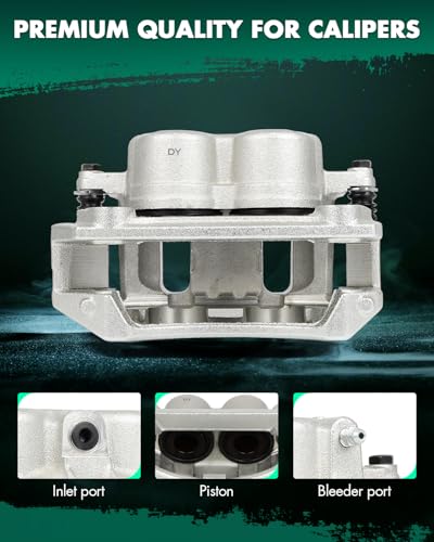 SCITOO 18B4634 Front Right Disc Brake Caliper With Bracket Silver - size: Front Passenger[18B4634]Silver