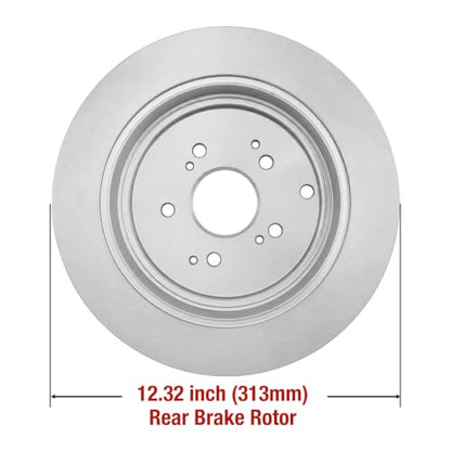 HUSCH Brake Kit Ceramic Brake Pads and Brake Rotors Fit for Honda Pilot - size: 31318+D865