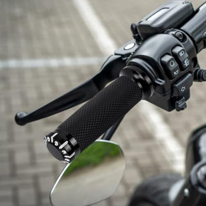Electronic Throttle 1" Handlebar Grips for 25mm Handle Bars Universal Fit for Harley Softail Deluxe Breakout Low Rider Street Glide Road King Electra Glide Trike 2008-2025