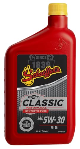Schaeffer Manufacturing Co. 4530-012S SynShield Classic Performance Synthetic Plus Gasoline Engine Oil 5W-30, 1-quart bottle
