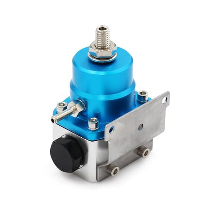 Universal EFI Fuel Pressure Regulator Kit with 0-160psi Fuel Pressure Gauge - color: BLUE