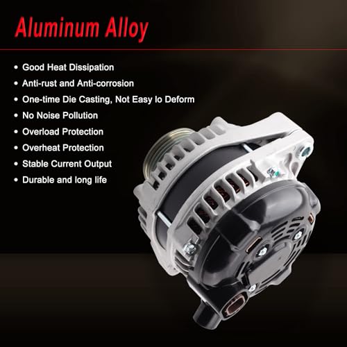 Alternator for Acura MDX RL TL Odyssey Pilot Ridgeline - size: 2005-2007 Odyssey