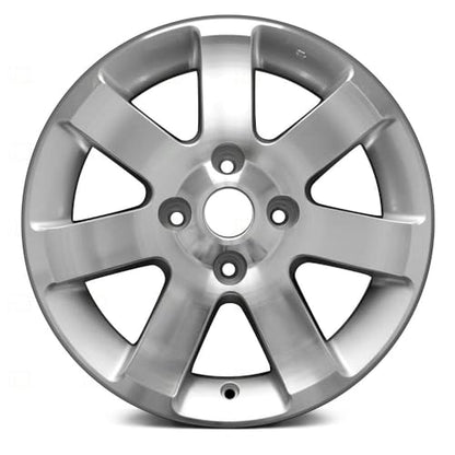 16x6.5 Aluminum Wheel Rim 7 I-Spoke Silver - Factory Restored Compatible With Nissan Sentra 2007-2012 - Exact Fit - Direct Replacement
