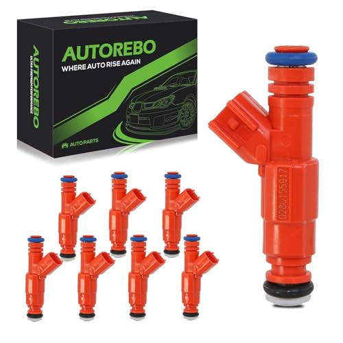 Fuel Injectors Set of 8 Compatible with Lincoln Town Car, Ford Crown Victoria, Mercury Grand Marquis 2003-2004, V8 4.6L # 0280155917 82211150 XL2Z9F593CA CM4936 822-11150 XL2Z9F593BA XS2Z9F593BA FJ322 - size: 8p-0280155917