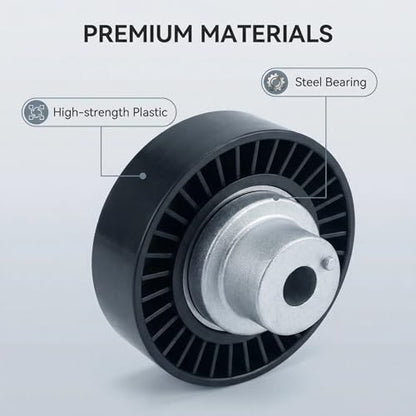 Serpentine Belt Idler Pulley 11281748130 80mm for BMW M50 M54 S65 - size: 11281748130