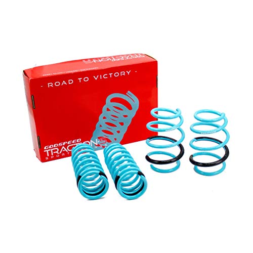 Godspeed LS-TS-HI-0009-A Traction-S Performance Lowering Springs, Reduce Body Roll, Improved Handling, Set of 4, compatible with Hyundai Sonata (LF) 2016-19