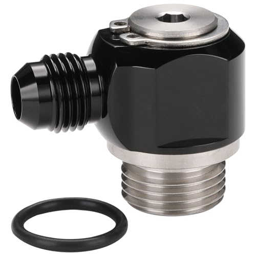 6AN Male Flare Banjo to 8AN -8 ORB Stainless Steel Banjo Bolt Assembly Fitting Adapter Black - size: 6AN to -8 ORB