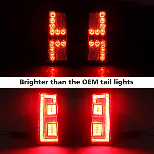 SUNPIE Tail Light Assembly for Polaris Ranger 1000 2018-2026 - color: Red-Polaris Ranger 1000