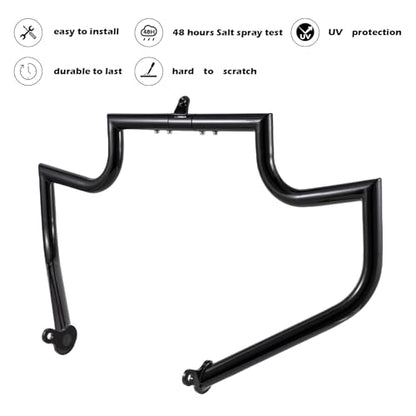 Kinglemc Crash Bar Engine Guard for Harley Touring(Gloss Black)