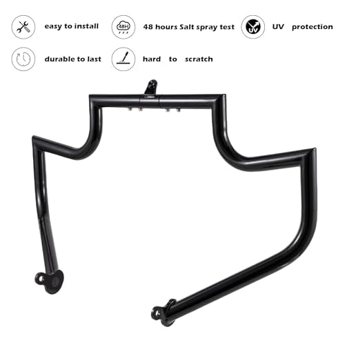 Kinglemc Crash Bar Engine Guard for Harley Touring(Gloss Black)