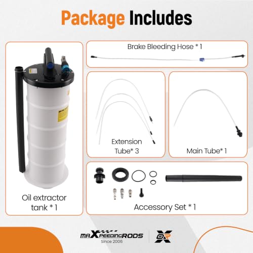 maXpeedingrods 6.5L Pneumatic/Manual Fluid Extractor, Oil Extractor Pump - size: 6.5L,Pneumatic/Manual